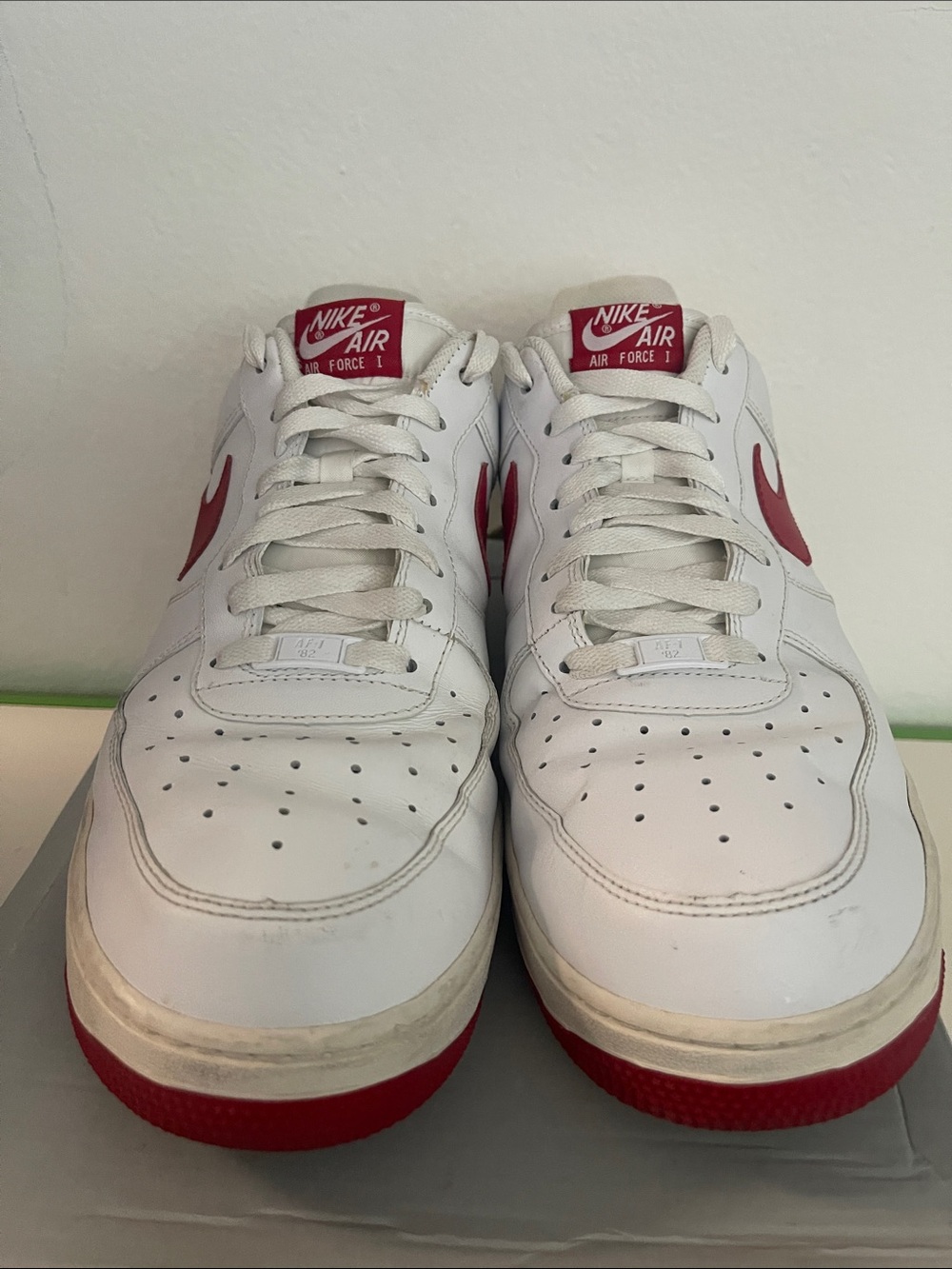 Nike Men’s Low-Top Sneakers - White & Red 13